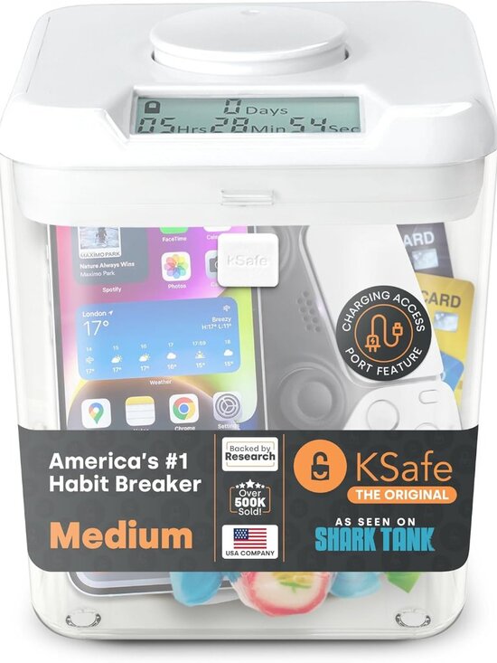 kSafe Other - kSafe Kitchen Safe Time Locking Container (Medium) Timed Lock Box for Cell Phone